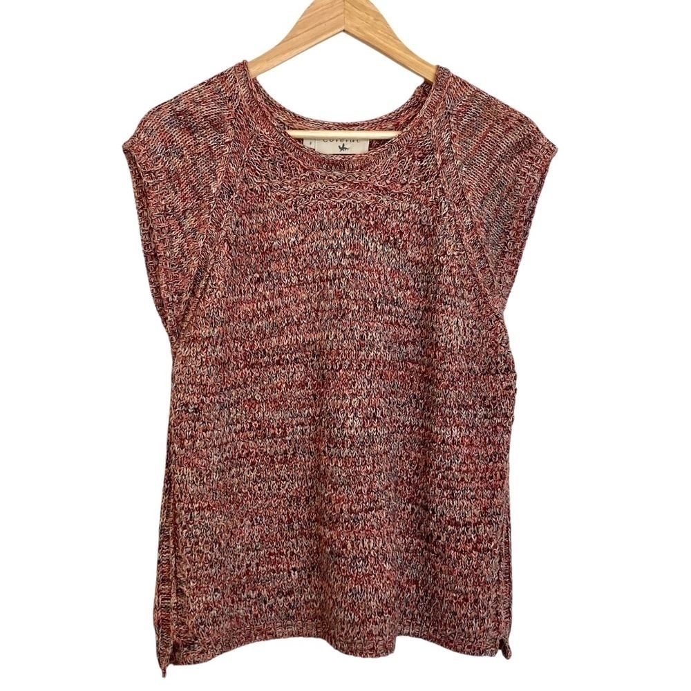 Cotélac France Sweater Vest XL Red Multi